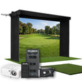 Foresight GC3 SportScreen Vanish LITE Hybrid-Retractable Golf Studio Complete Package | Home Golf Simulator Studio with Impact Screen, Enclosure, Hitting Mat, Putting Turf & Projector