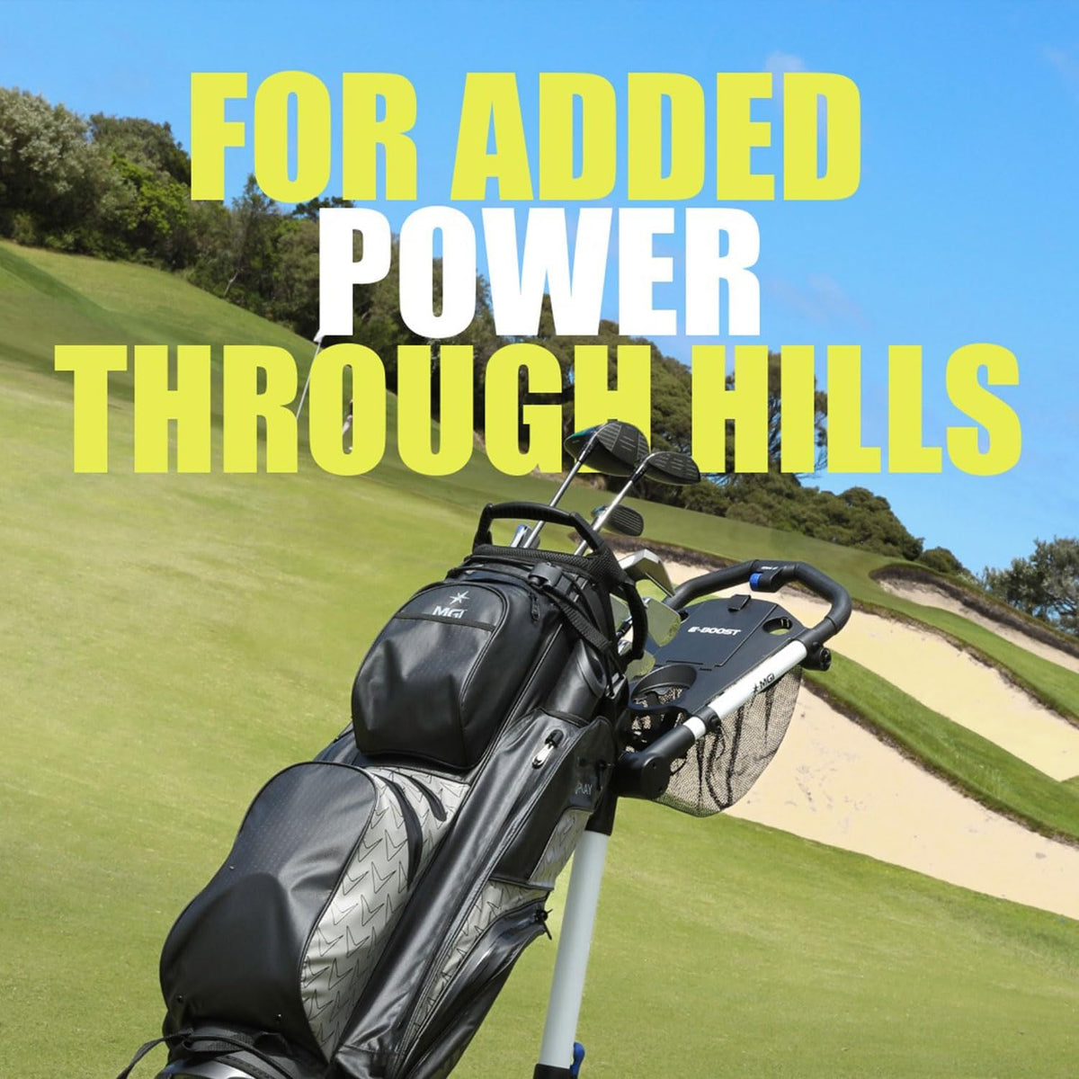 MGI E-BOOST Lightweight Golf Pushcart
