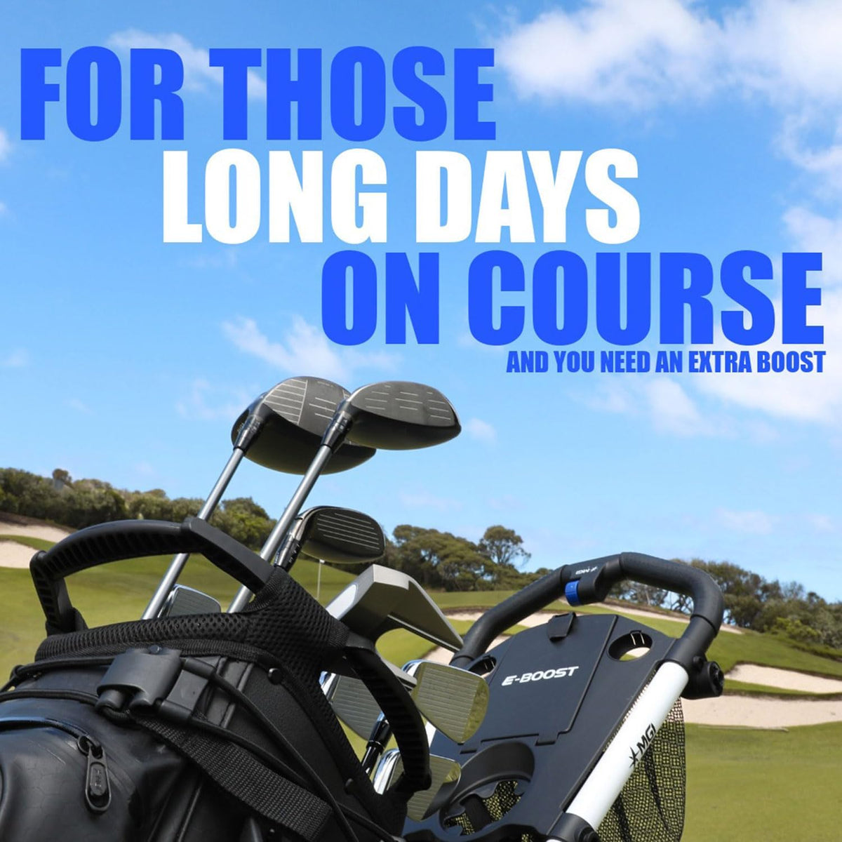 MGI E-BOOST Lightweight Golf Pushcart