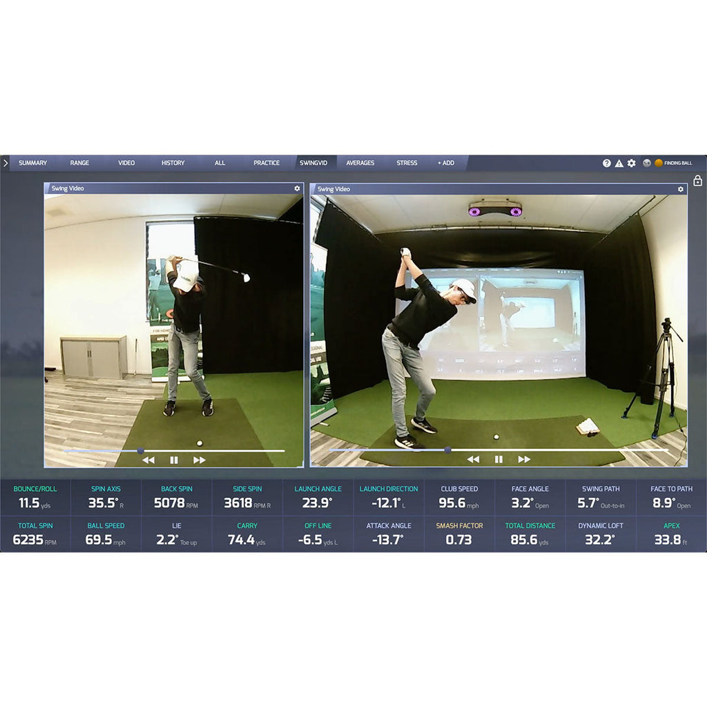 ProTee VX with PlayBetter SimStudio™ ESSENTIALS Package | Golf Simulator Studio with Impact Screen, Enclosure, Hitting Mat, & Projector