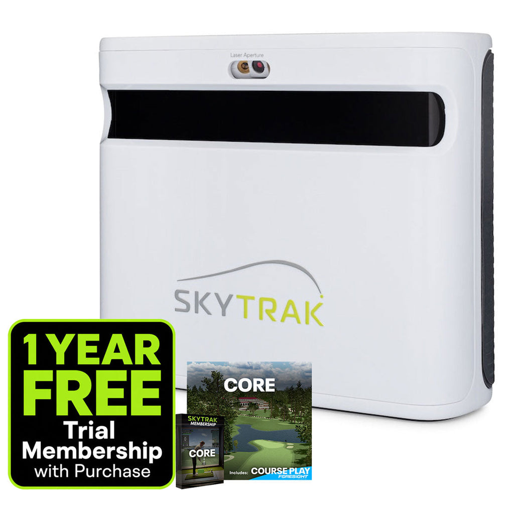 SkyTrak+ Golf Launch Monitor & Simulator with 1-Year FREE Foresight Course Play Package