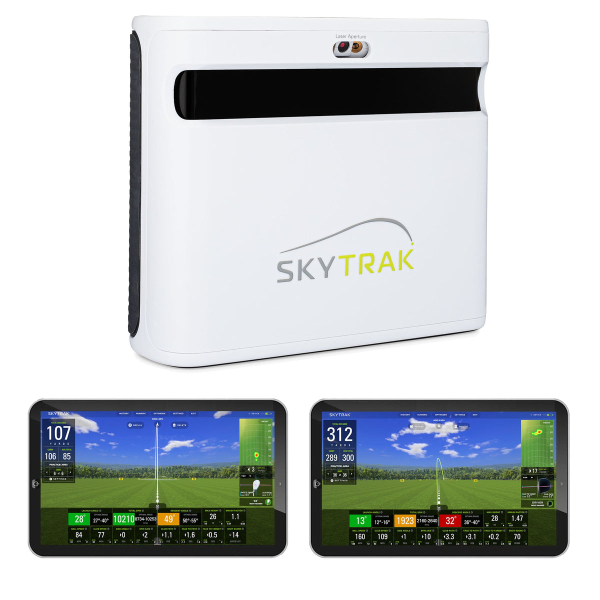 SkyTrak+ Golf Launch Monitor & Simulator with 1-Year FREE Foresight Course Play Package