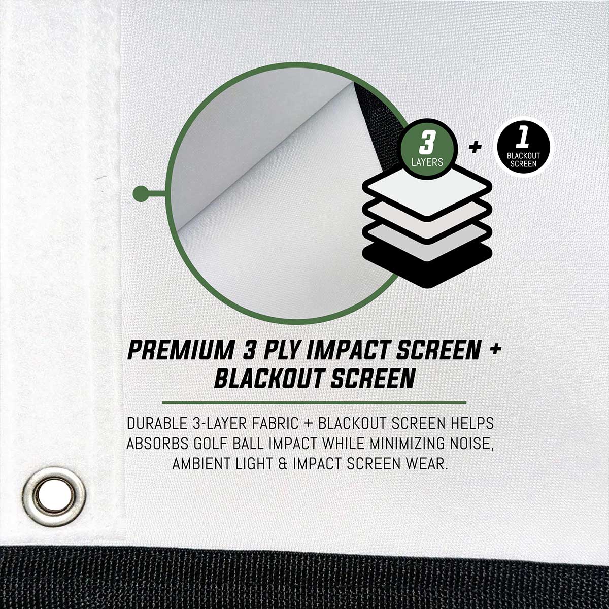 ProTee VX SportScreen Vanish Retractable Golf Studio Complete Package | Home Golf Simulator Studio with Impact Screen, Enclosure, Hitting Mat, Putting Turf & Projector