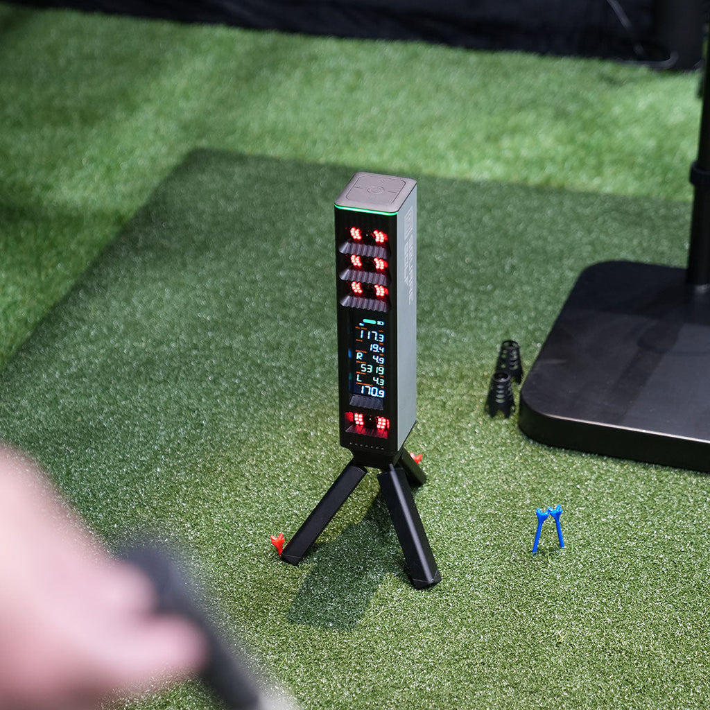 Square Golf Omni SportScreen Vanish LITE Hybrid-Retractable Golf Studio Complete Package | Home Golf Simulator Studio with Impact Screen, Enclosure, Hitting Mat, Putting Turf & Projector