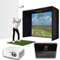 Trackman iO with PlayBetter SimStudio™ ESSENTIALS Package | Golf Simulator Studio with Impact Screen, Enclosure, Hitting Mat & Projector