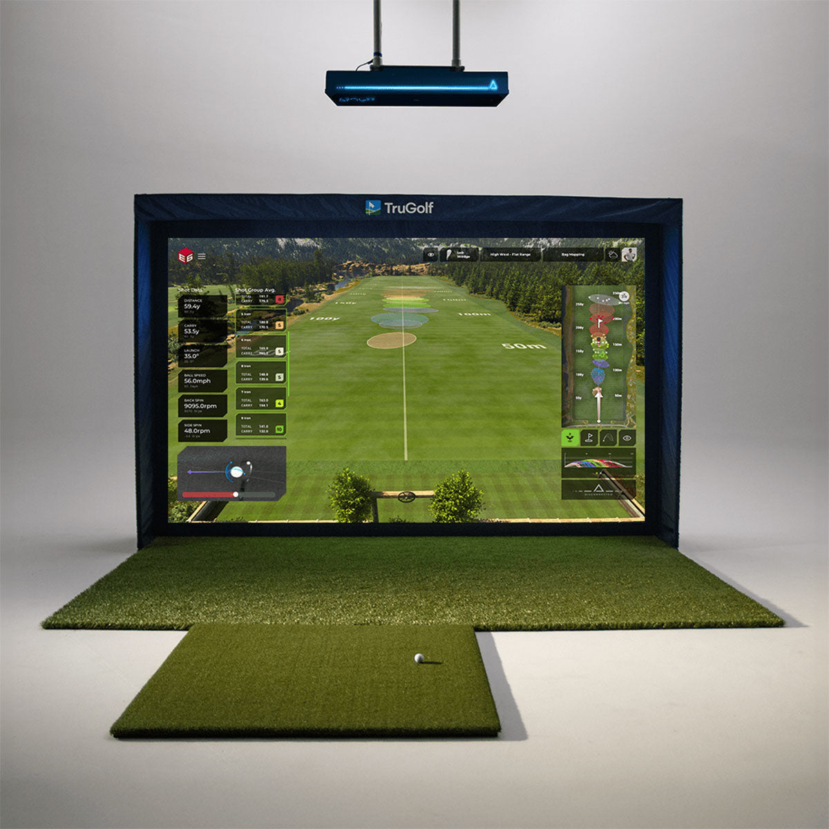 TruGolf APOGEE with PlayBetter SimStudio™ COMPLETE Package | Golf Simulator Studio with Impact Screen, Enclosure, Side Barriers, Hitting/Putting Mats & Projector
