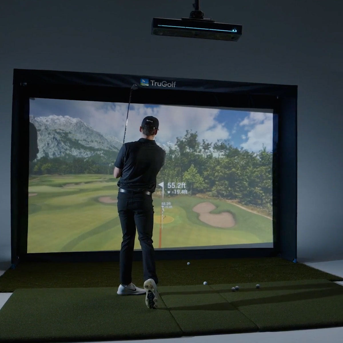 TruGolf APOGEE with PlayBetter SimStudio™ OVERHEAD Premium Home Golf Studio Package with Carl's Place Pro Enclosure