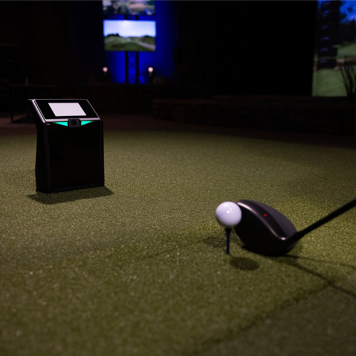 TruGolf LaunchBox SportScreen Vanish LITE Hybrid-Retractable Golf Studio Complete Package | Home Golf Simulator Studio with Impact Screen, Enclosure, Hitting Mat, Putting Turf & Projector